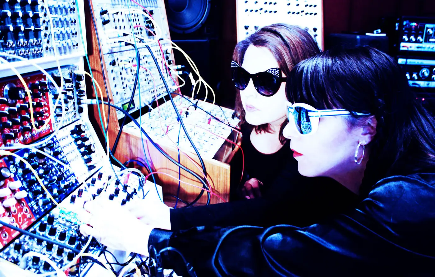 Almost Honey at work with analogue synthesisers